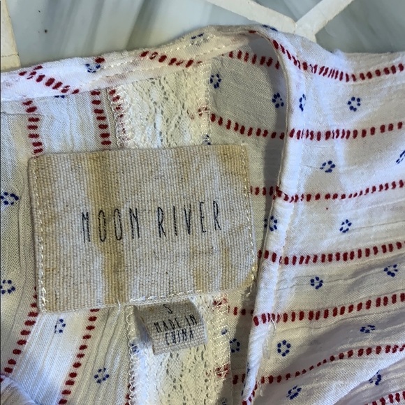 Moon River Boho Stripped Blouse - Picture 9 of 10